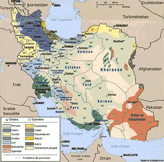 Iran, distribution ethnoreligieuse, 2004